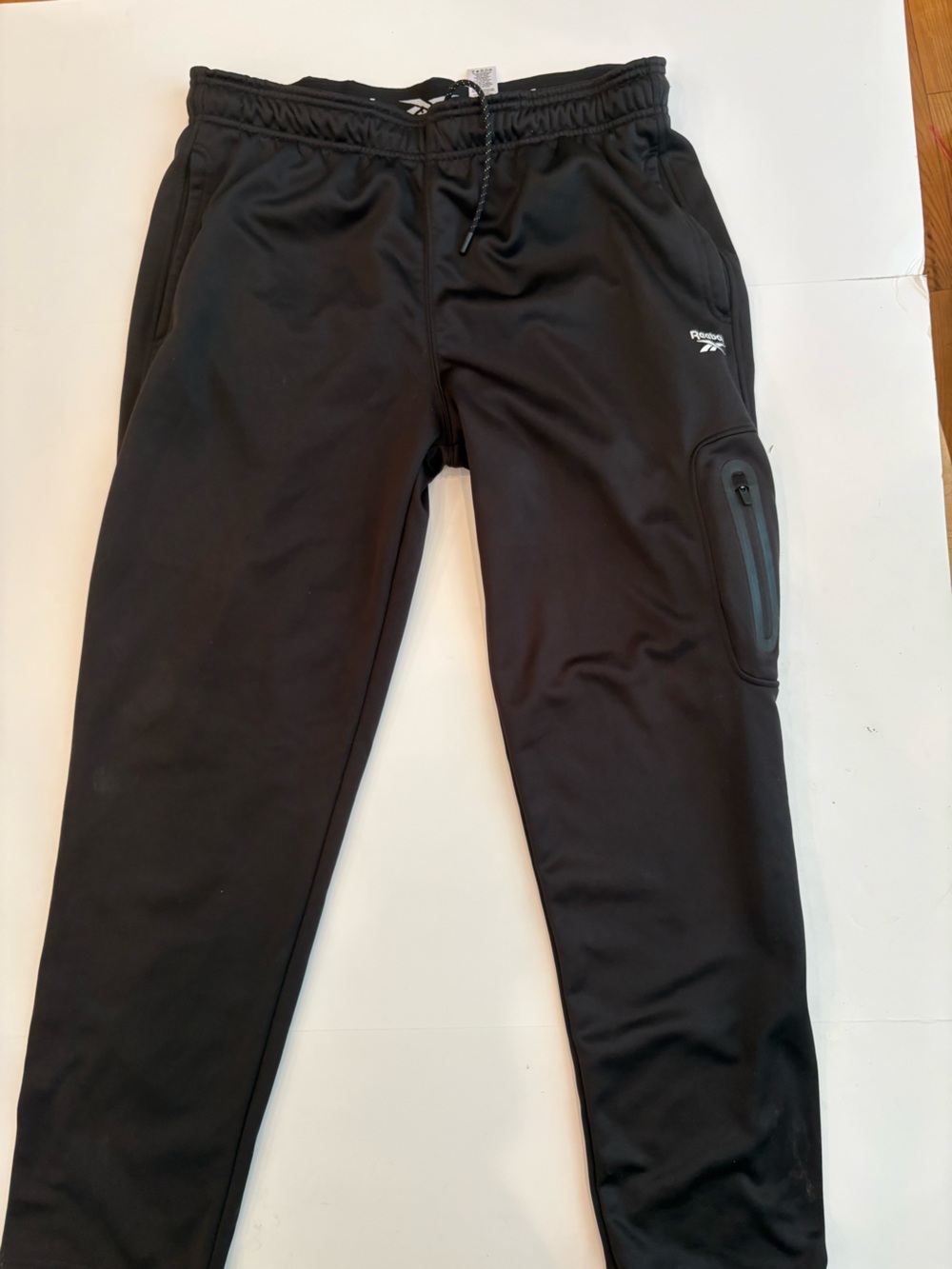 Reebok Men’s Black Zip-Pocket Joggers